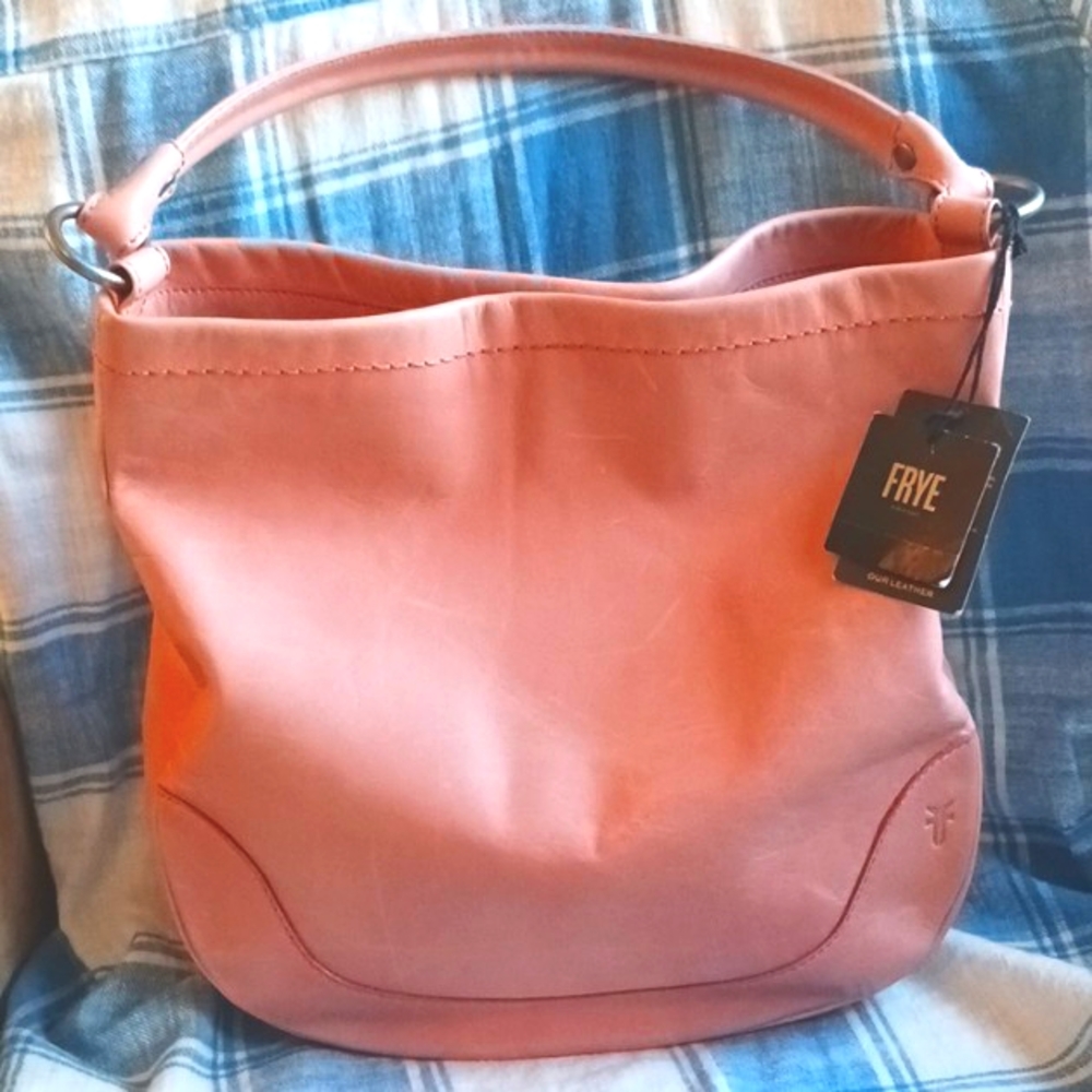 Frye Melissa Leather Hobo Bag in Apricot